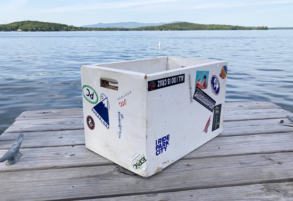 Laconia, NH 2024, the same box from the 2013 photo