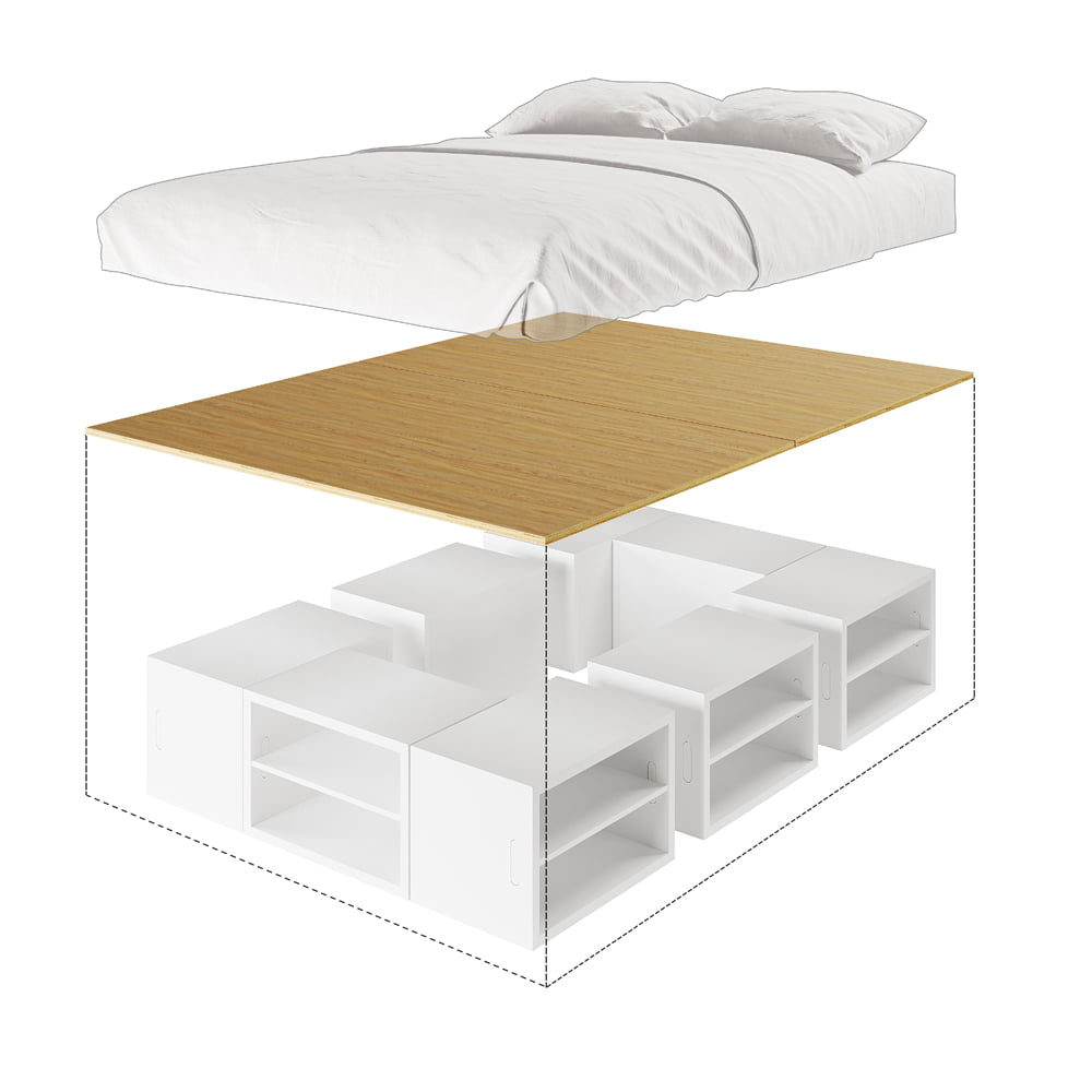 8 Box Queen Storage Bed B2