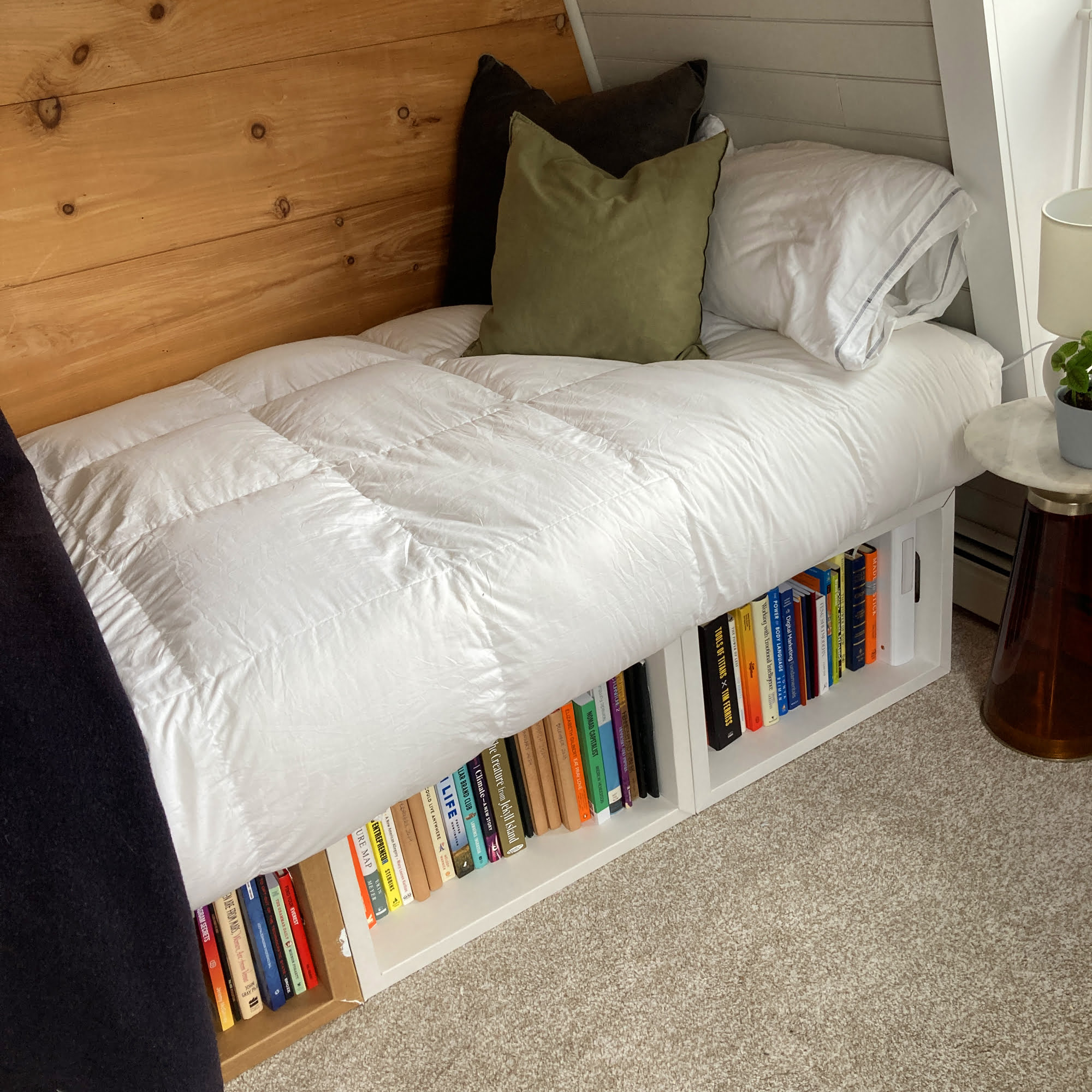 white cubby storage bed twin
