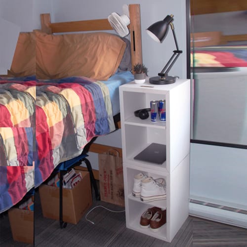 College dorm nightstand